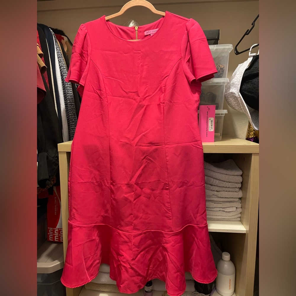 Betsy Johnson size 12 Hot Pink dress NWT